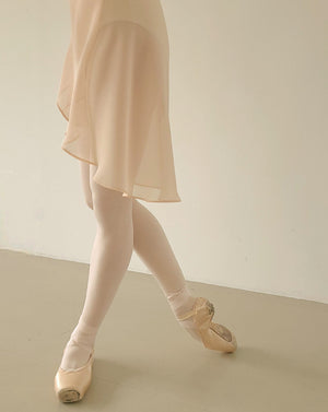 Slownov Chiffon ballet wrap skirt MILK TEA