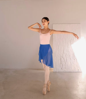 Slownov Chiffon ballet wrap skirt WATER