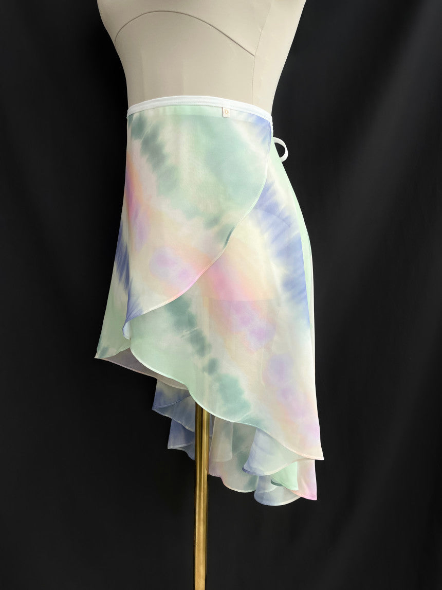 iiLaire Rainbow chiffon ballet wrap skirt