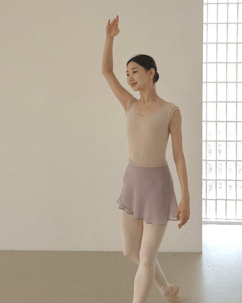 Slownov chiffon ballet wrap skirt in moody purple colour